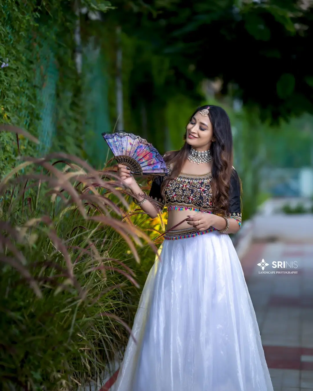 ETV Actress Bhanu Sri in Beautiful White Lehenga Black Choli